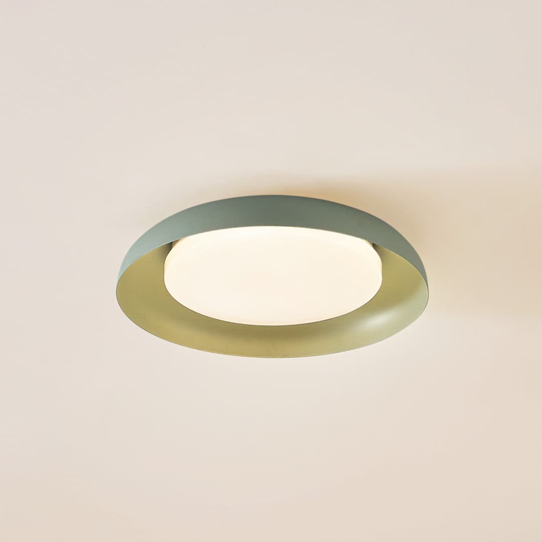 Florie LED Deckenleuchte Hell Grün - Lindby - Wohnzimmer - Modern - Kunststoff - Bündig