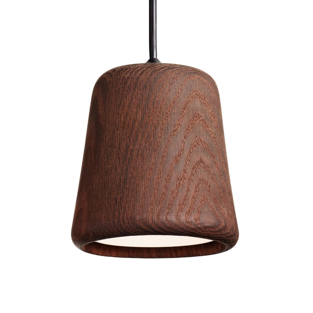 Material Pendelleuchte Smoked Oak - New Works Material The Originals - Wohnzimmer - Design - Holz - Einflammig