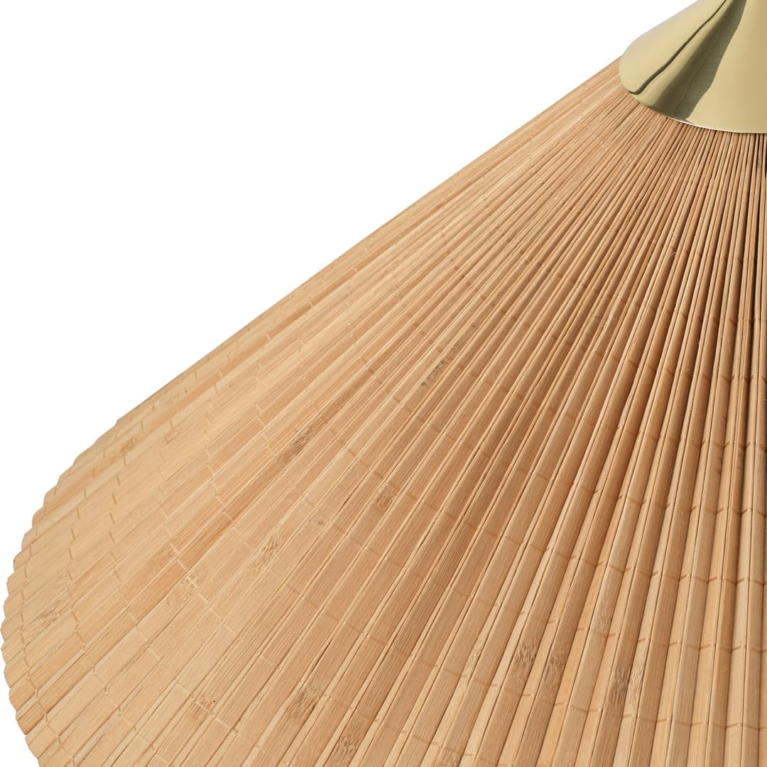 9602 Stehleuchte Bamboo - GUBI - Wohnzimmer - Design - Holz - Mit Schirm