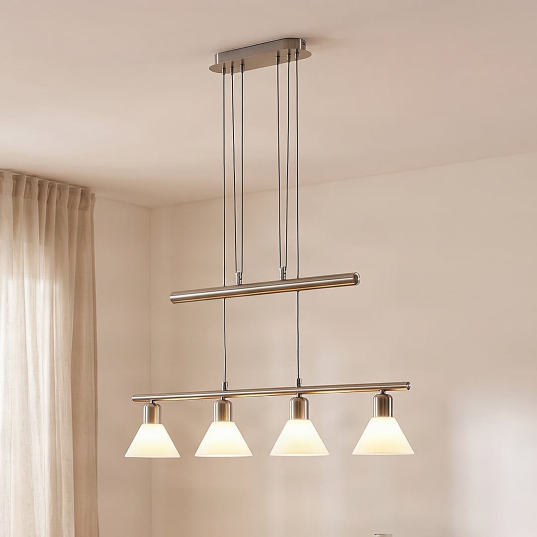 Delira 4 Pendelleuchte White - Lindby - Wohnzimmer - Modern - Metall - Mehrflammig