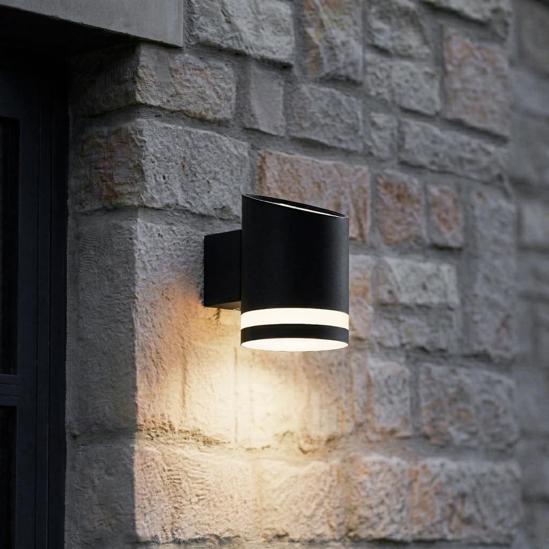 Bentlas LED Solarzelle Wandleuchte Anthracite - Lindby - Modern - Edelstahl - Eckig