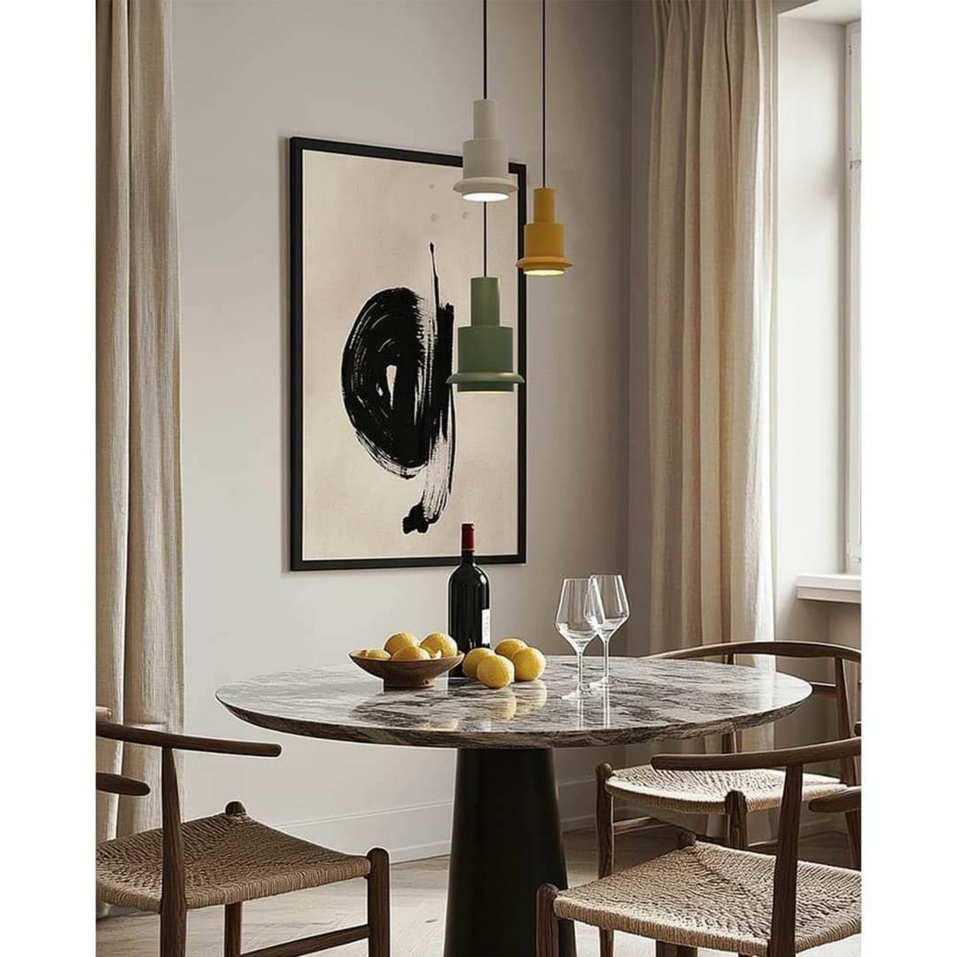 Chaumont Pendelleuchte Ø15xH22 White/Yellow - DCW - Wohnzimmer - Metall