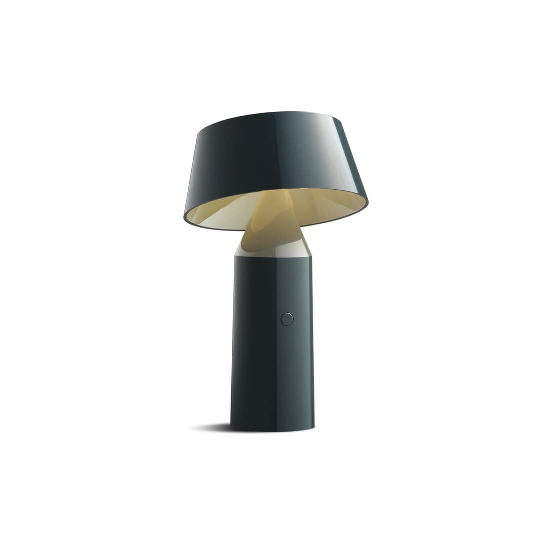 Bicoca LED-Akku-Tischleuchte anthrazit - MARSET - Wohnzimmer - Design - Kunststoff - Mit Schirm