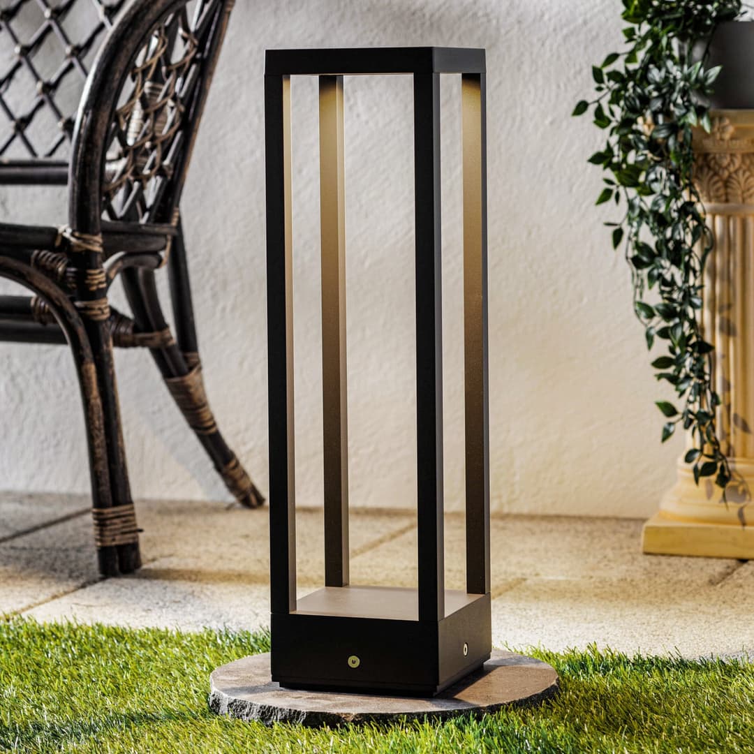 Carlota Außen Gartenleuchte H50 Dark Grey - Lucande - Terrasse - Modern - Metall - Einflammig