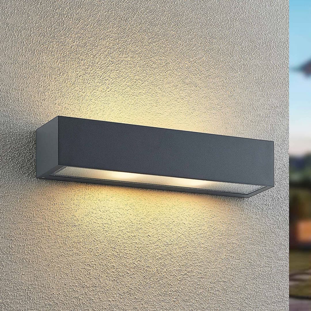 LengoE27 Außenwandleuchte anthrazit IP54 E27 - Arcchio - Balkon - Modern - Aluminium - Eckig