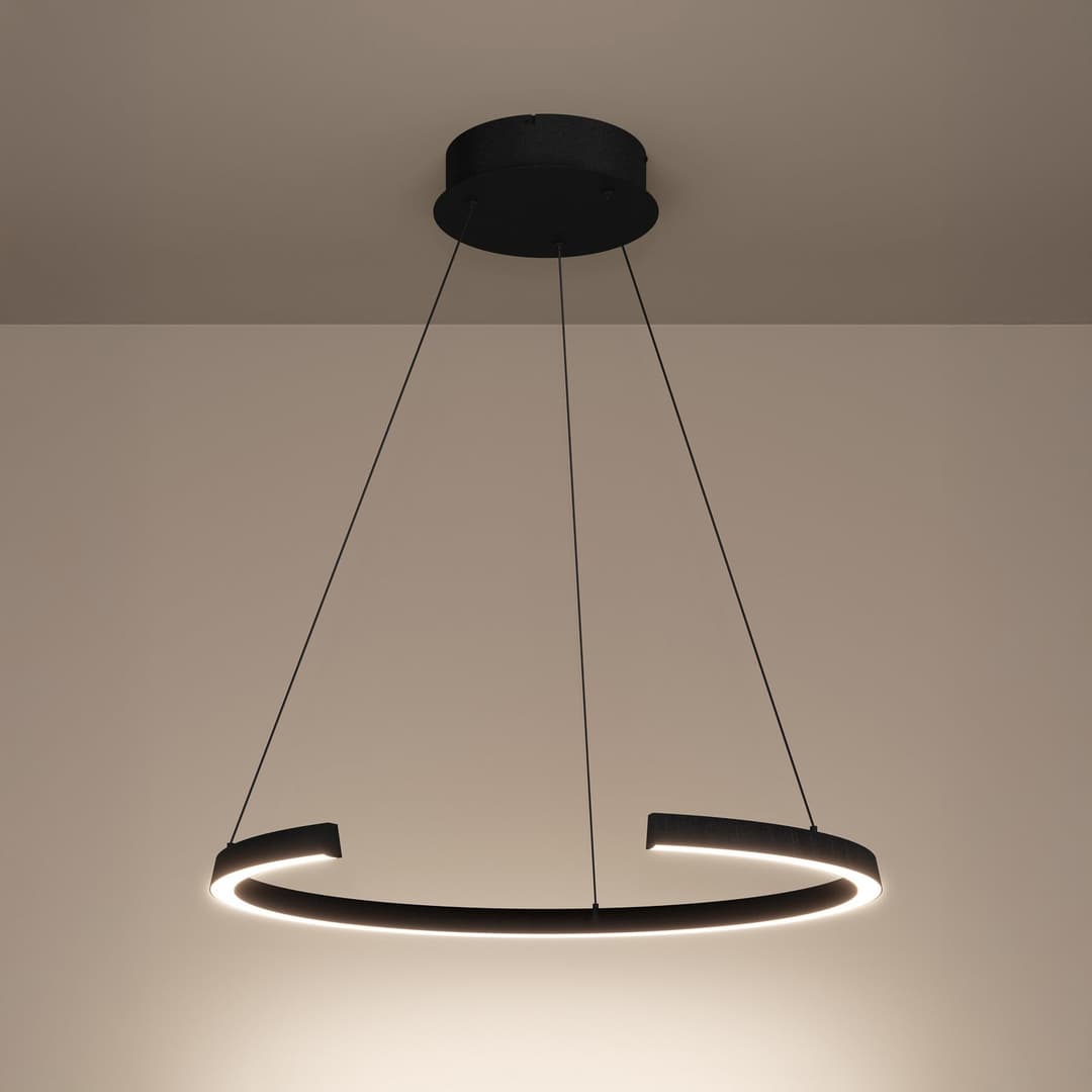 Labonete Hängelampe schwarz Ø80cm 1-flg CCT - Stars of Light - Wohnzimmer - Modern - Aluminium - Einflammig