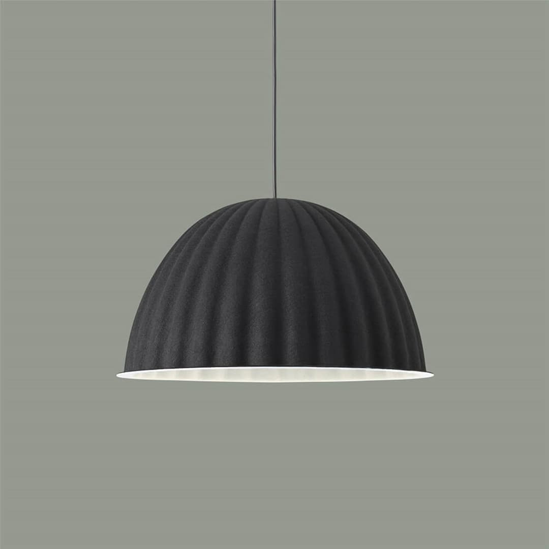 Under The Bell Pendelleuchte Ø 55 cm Schwarz E27 - Muuto - Esszimmer - Stoff / Textil