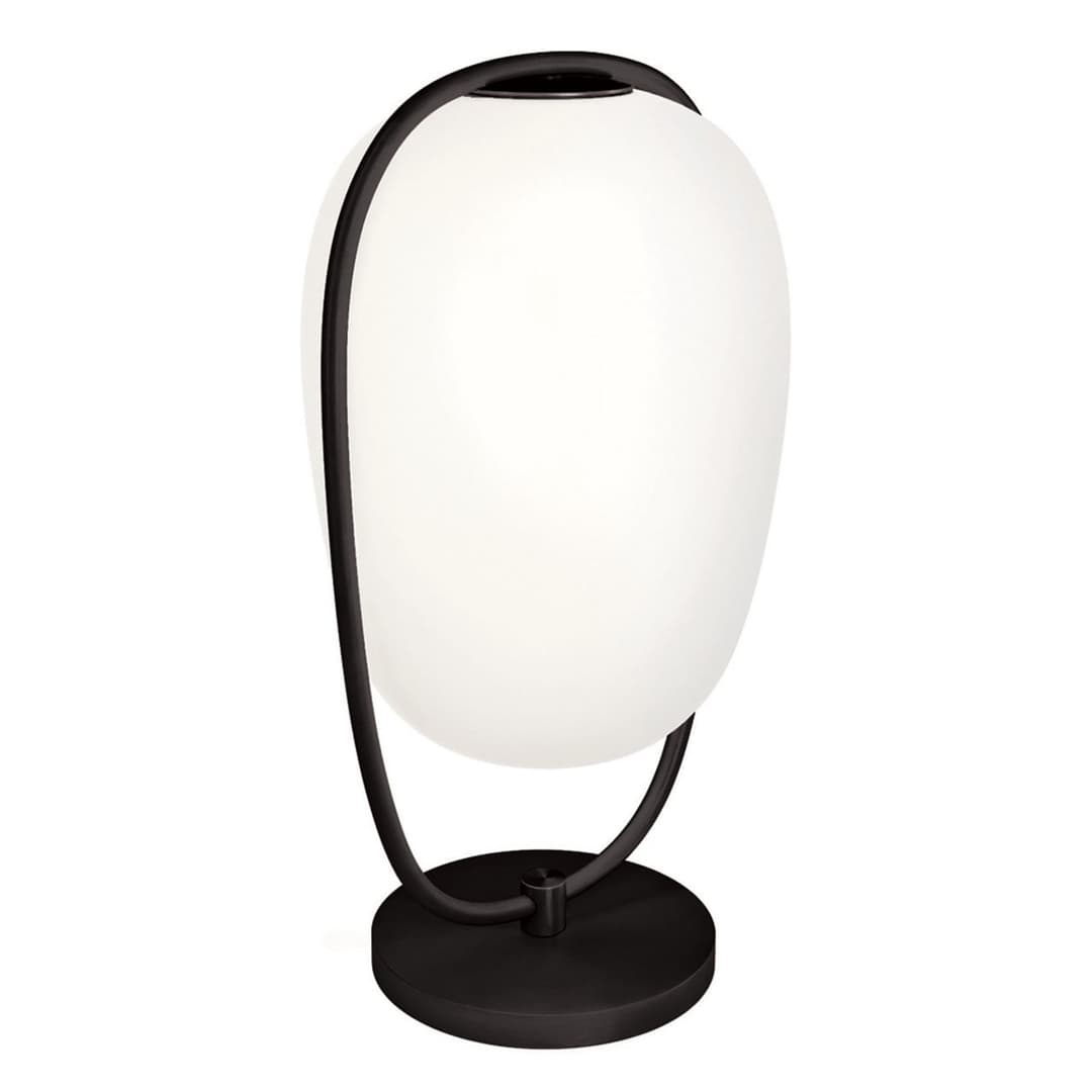 Lannà Tischleuchte Black - KDLN - Wohnzimmer - Design - Glas - Mit Schirm