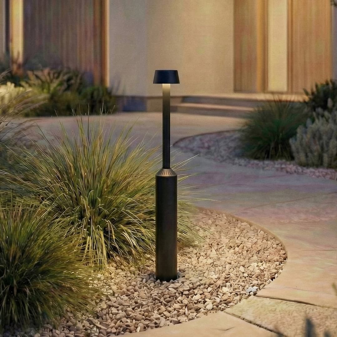 Tareko LED-Wegeleuchte, IP65, höhenverstellbar, 90 cm, anthrazit - Lucande - Terrasse - Modern - Aluminium - Einflammig