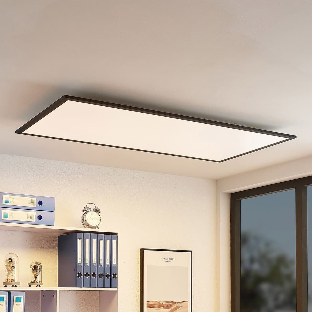 Nelios Deckenleuchte LED 4000K 120x60 Black - Lindby - Küche - Modern - Kunststoff - Eckig