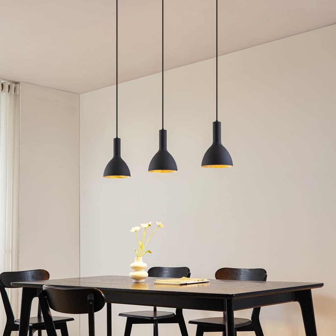 Cosmina 3 Pendelleuchte Black/Gold - Arcchio - Küche - Modern - Metall - Mehrflammig