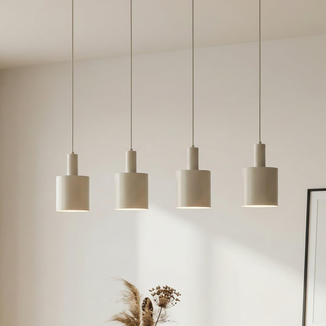 Ovelia 4 Pendelleuchte Beige - Lindby - Küche - Modern - Metall - Mehrflammig
