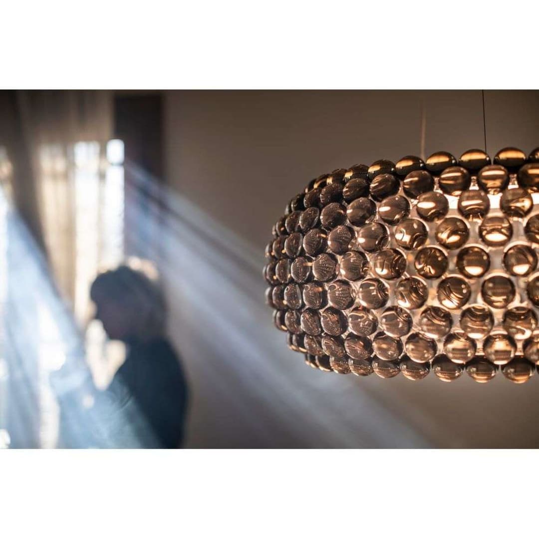 Caboche Plus Media LED Pendelleuchte Dim. Grey - Foscarini - Esszimmer - Glas