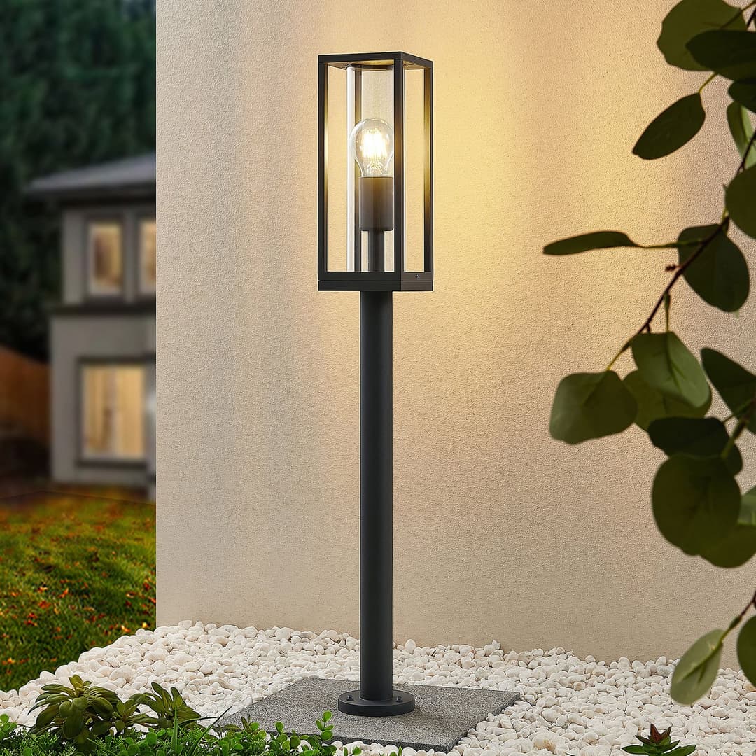 Giavanna Gartenleuchte H80 Dark Grey - Lindby - Modern - Glas - Einflammig