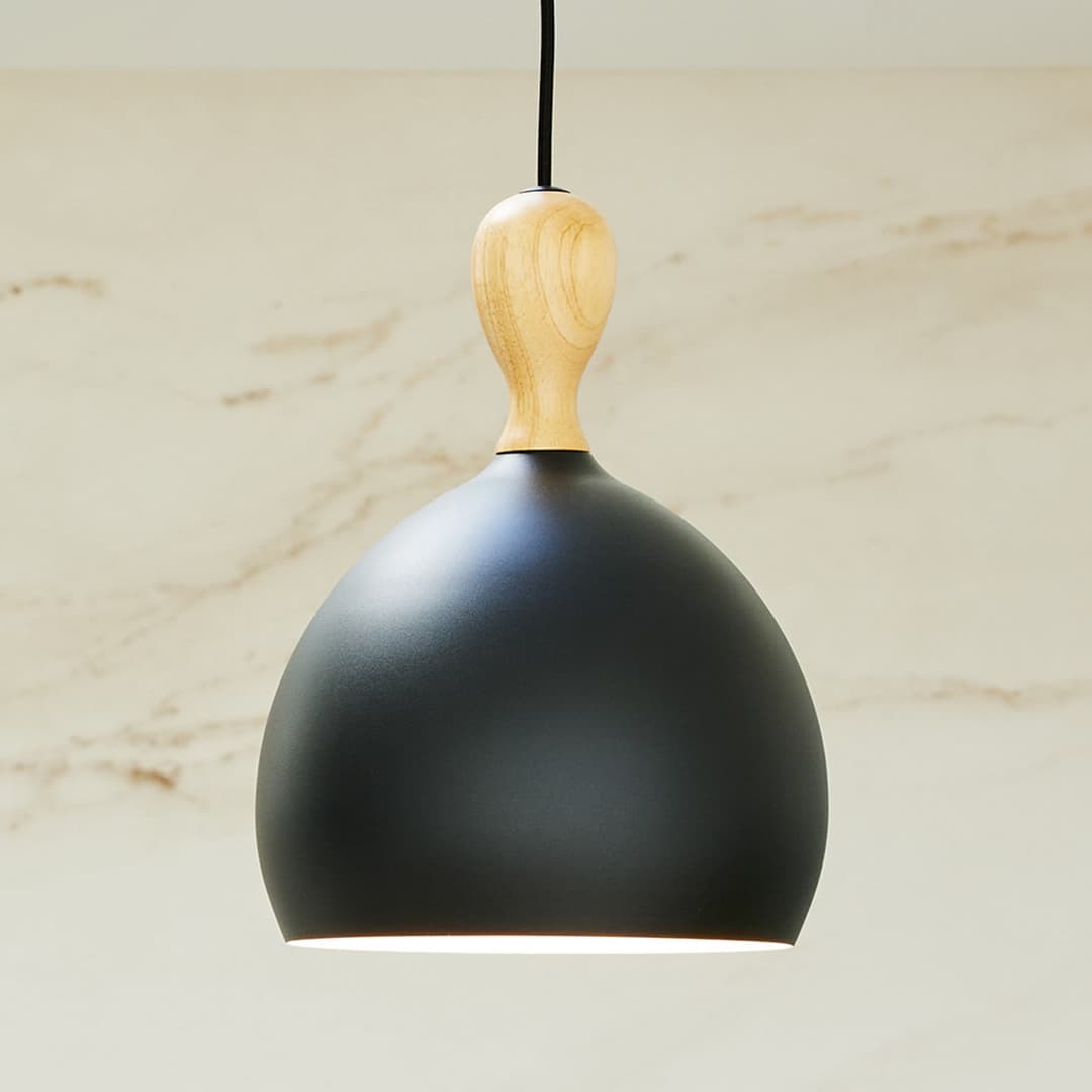 Dueodde Hängelampe, schwarz Ø 30 cm Metall E27 - Halo Design - Wohnzimmer - Skandinavisch - Einflammig