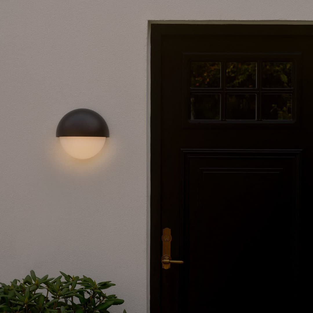 Scorpius Maxi Draußen Wandleuchte Round IP44 Schwarz - Nordlux Scorpius Maxi Round - Kunststoff - Einflammig