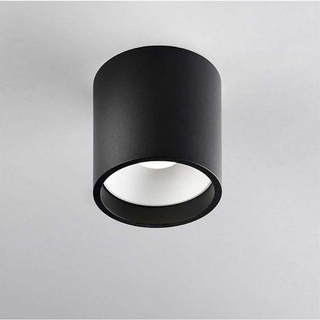 Solo 1 Round Deckenlampe, schwarz/weiß, Ø 8 cm - LIGHT-POINT - Küche - Aluminium