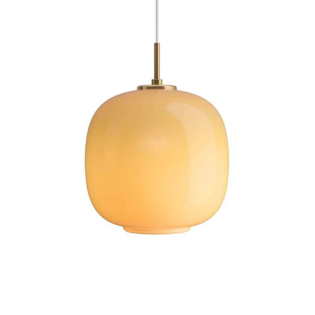 VL45 Radiohus Hängelampe, Ø 25 cm, amber - Louis Poulsen - Wohnzimmer - Glas
