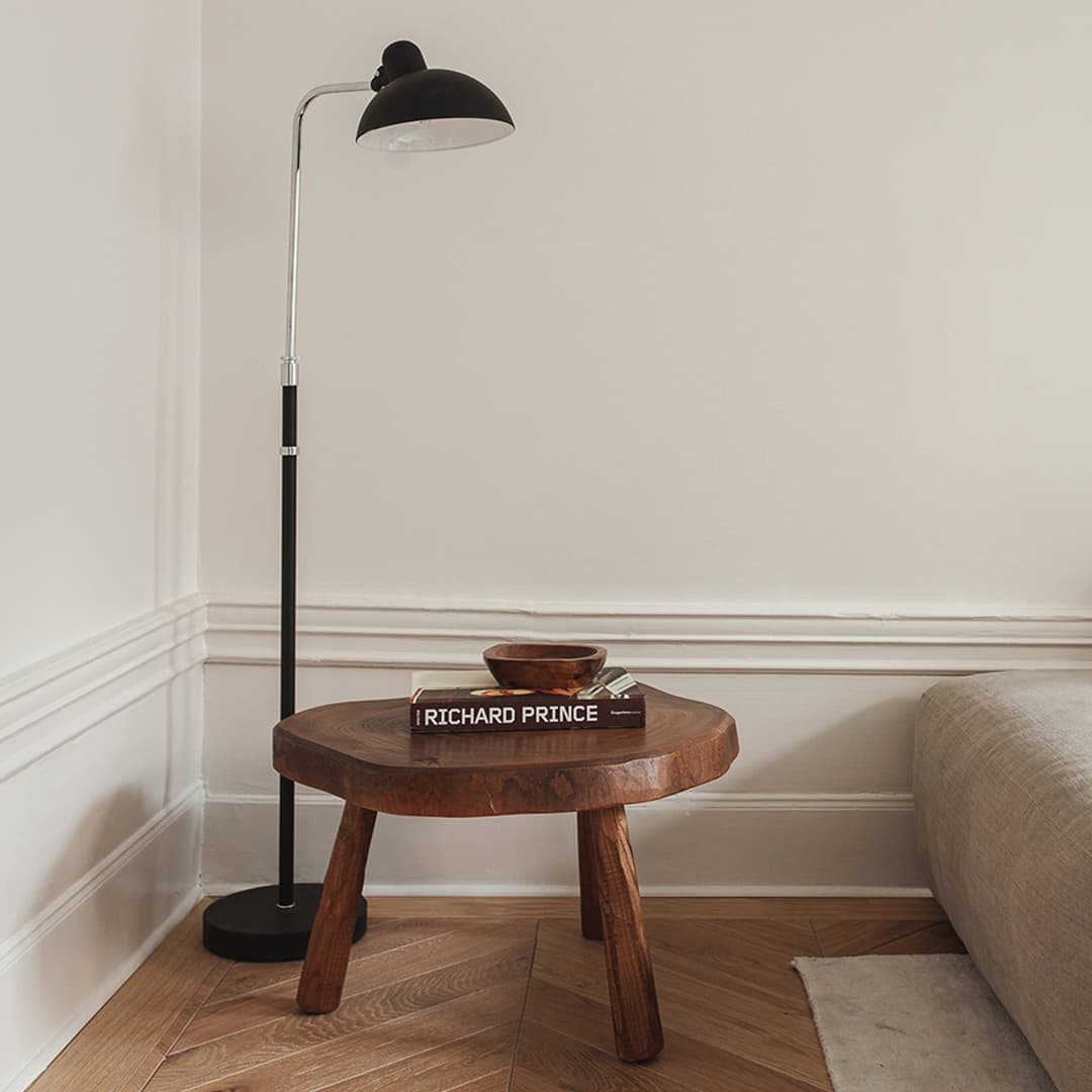 KAISER idell™ 6580-F Stehleuchte Matt Schwarz - Fritz Hansen Kaiser Idell 6580-F Luxus - Wohnzimmer - Design - Metall - Mit Schirm