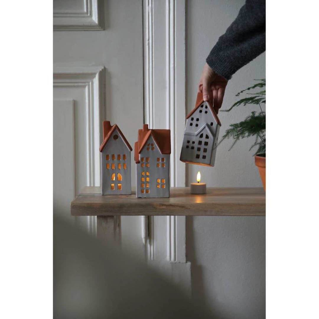 Molton Decoration Tischleuchte 3 pcs. White/Brown - Markslöjd - Wohnzimmer - Keramik