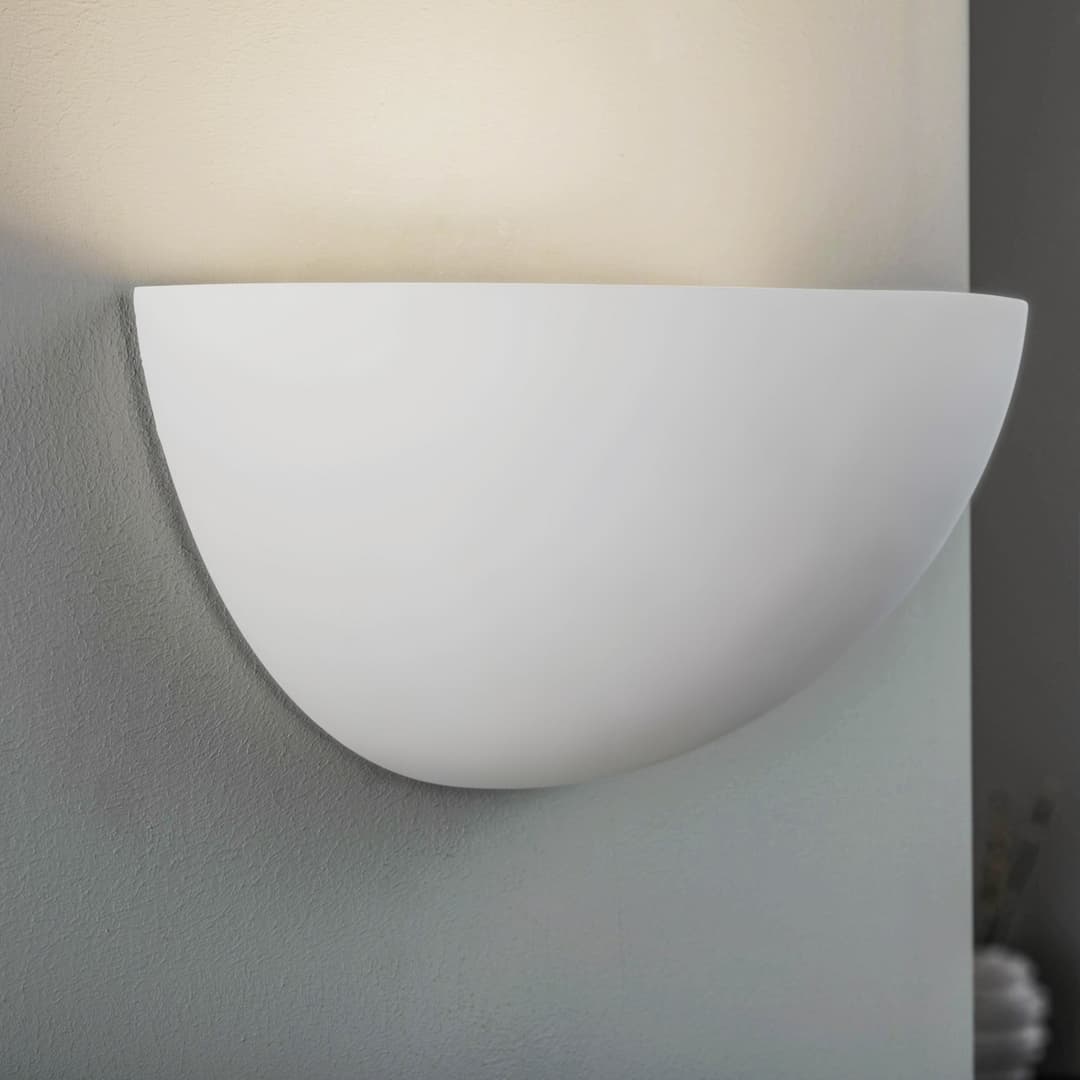 Pascali Wandleuchte White - Lindby - Wohnzimmer - Modern - Gips / Ton - Bündig