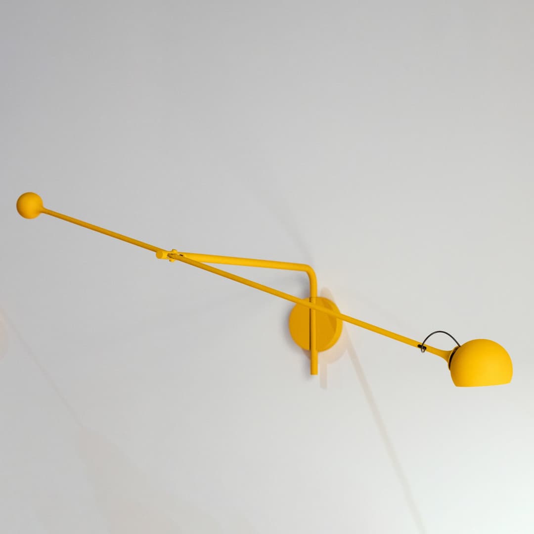 IXA Wandleuchte L Yellow - Artemide - Wohnzimmer - Design - Metall - Mit Schirm