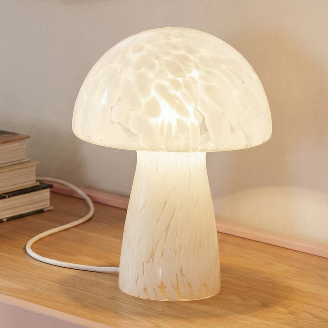 Hubi Tischleuchte Weiß - Lindby - Wohnzimmer - Modern - Glas - Einflammig