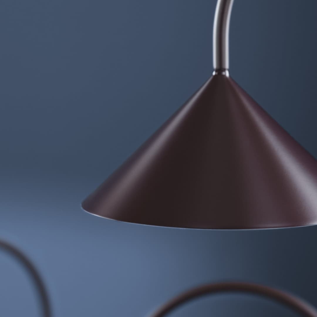 Grasp LED-Akku-Tischleuchte H47 Dunkelrot - Frandsen - Balkon - Design - Metall - Einflammig