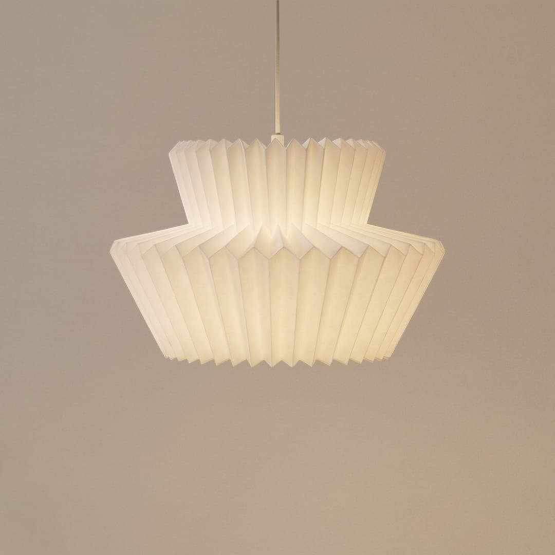 Magali Pendelleuchte Weiß - Lindby - Wohnzimmer - Papier / Karton - Einflammig
