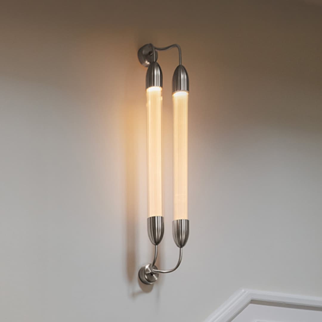 Lemon Squeeze Wandleuchte Double Long Plated Steel - UMAGE - Wohnzimmer - Design - Metall - Mehrflammig