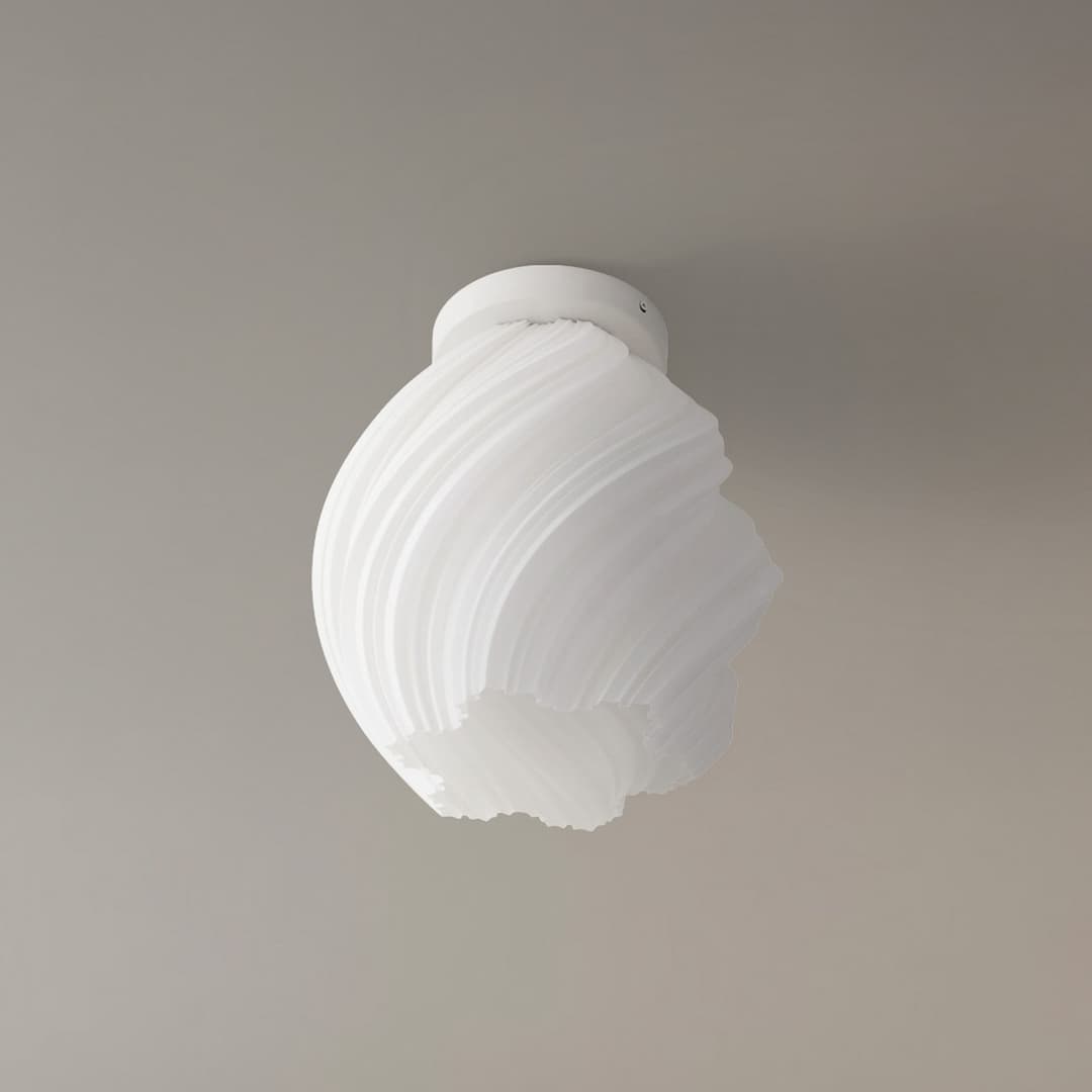 Nuvia Deckenleuchte 32 cm 3D Druck weiß - Lindby - Wohnzimmer - Modern - Kunststoff - Einflammig
