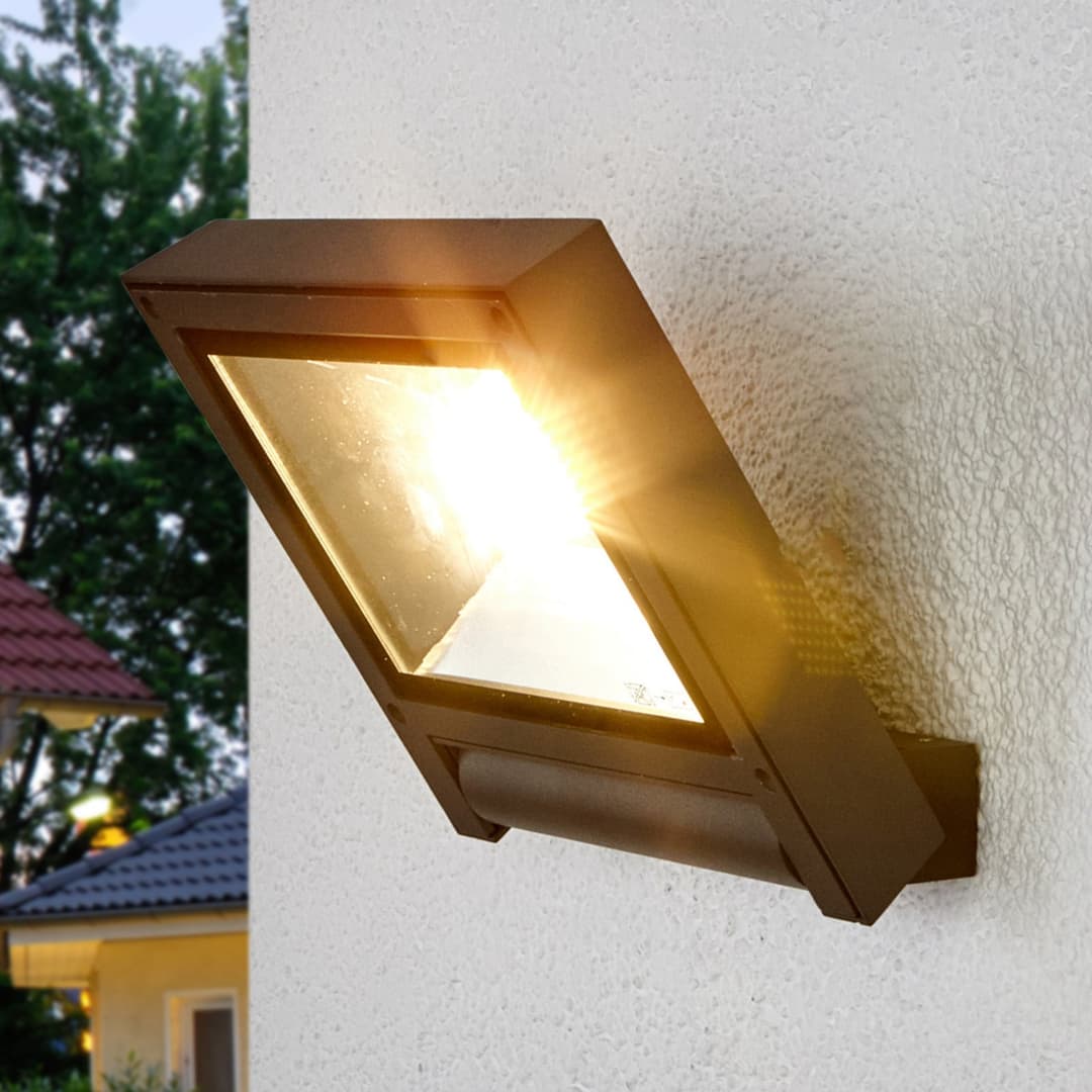 Maico Außenwandleuchte Dark Grey - Lucande Maica - Balkon - Modern - Aluminium - Eckig