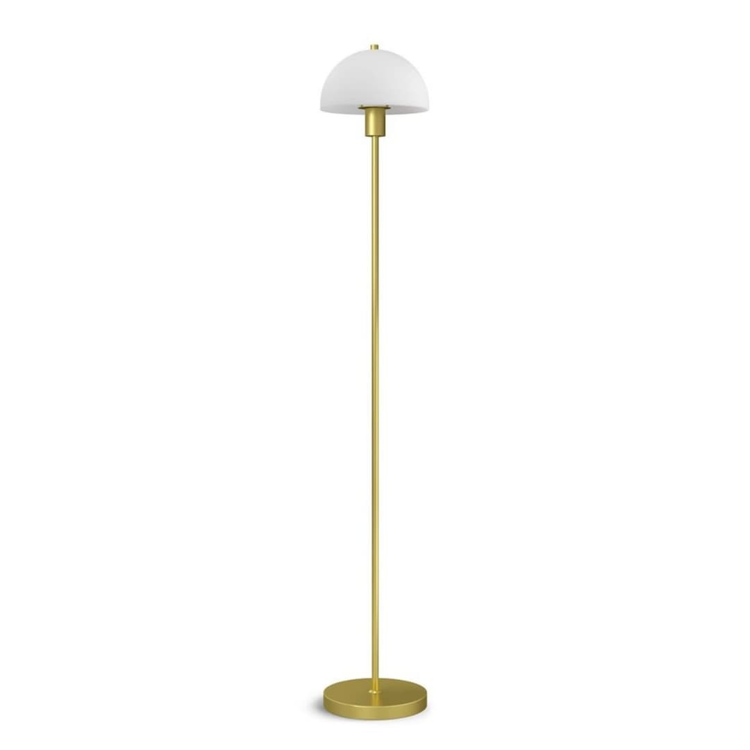 Vienda Stehleuchte Brass/Opal - Herstal - Wohnzimmer - Metall