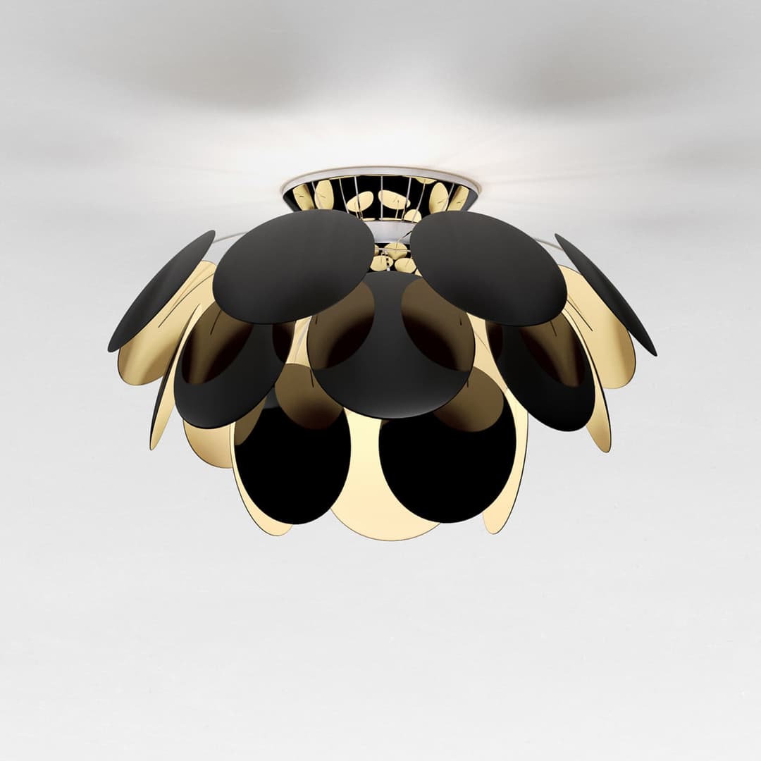 Discoco C 68 Deckenleuchte Black/Gold - Marset Discocó - Wohnzimmer - Design - Kunststoff