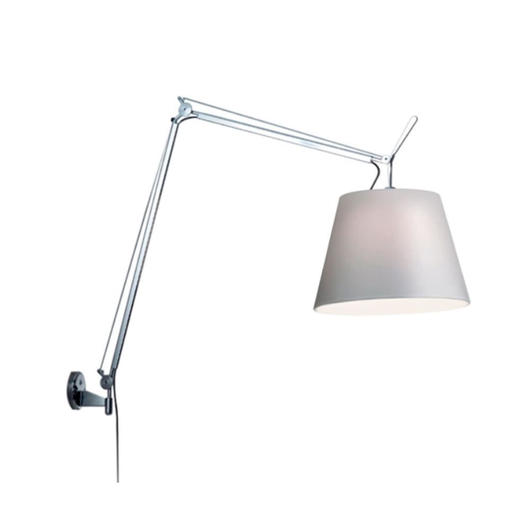 Tolomeo Mega Wandleuchte m/Switch Ø320 Alu/Grau - Artemide - Wohnzimmer - Aluminium