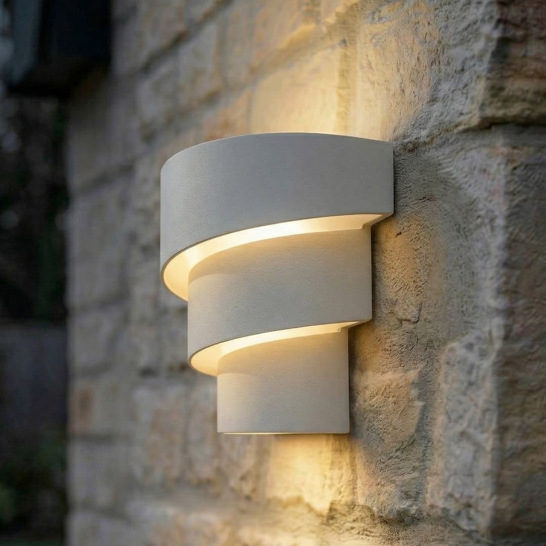 Valir LED-Außenwandleuchte, IP54, weiß, 18 cm - Lindby - Terrasse - Design - Aluminium