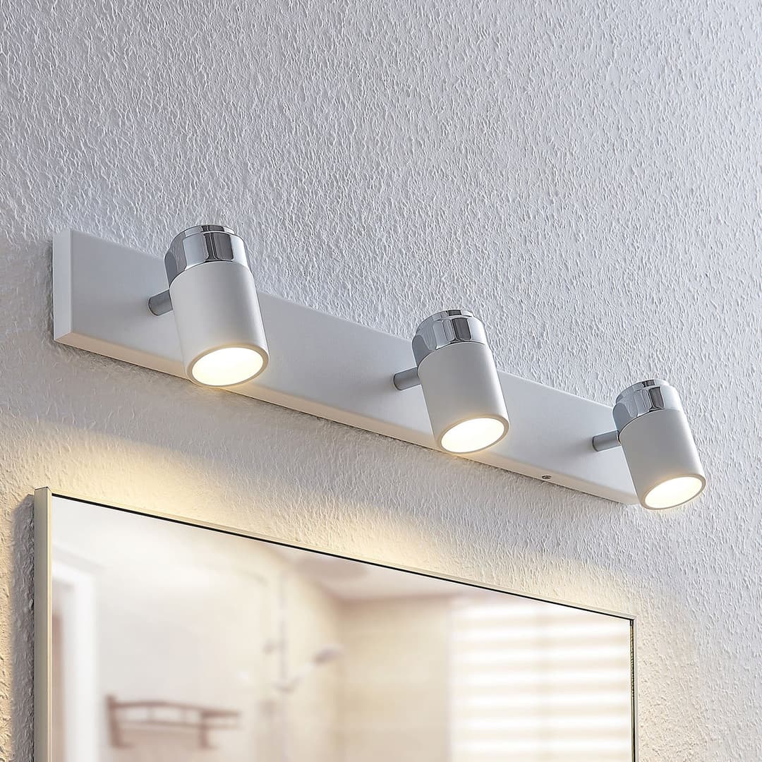 Kardo 3 Wandleuchte White/Chrome - Lindby - Wohnzimmer - Modern - Metall - Mehrflammig