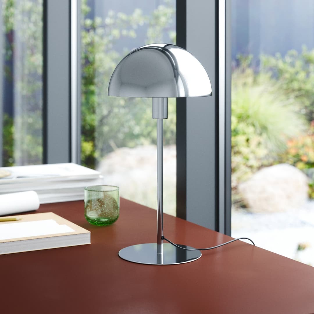 Ellen 20 Tischleuchte Chrome - Nordlux - Wohnzimmer - Skandinavisch - Metall - Mit Schirm