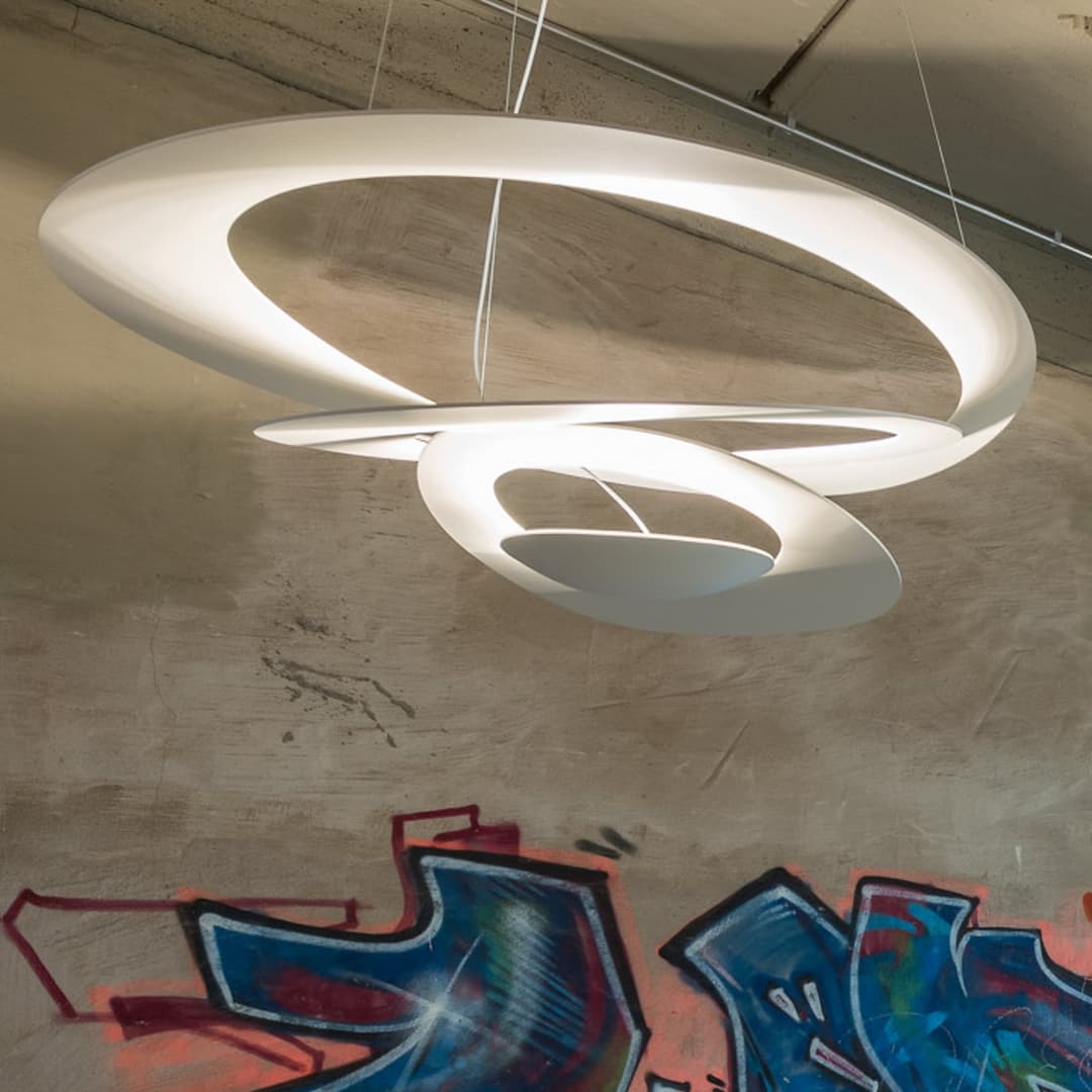 Pirce LED Pendelleuchte 2700K Weiß - Artemide - Wohnzimmer - Design - Metall - Einflammig