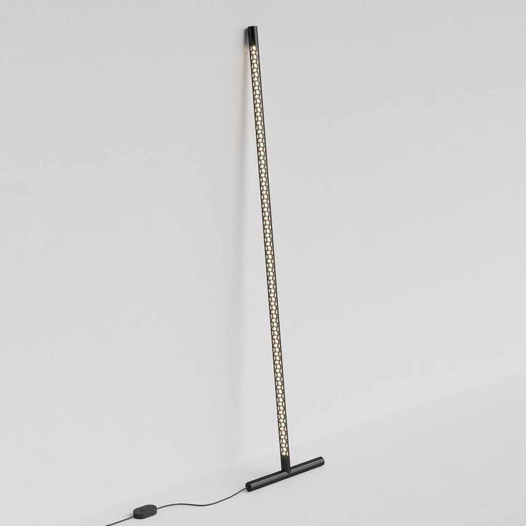 Squiggle F1 Stehleuchte 2700K Matt Black - Rotaliana - Wohnzimmer - Design - Metall