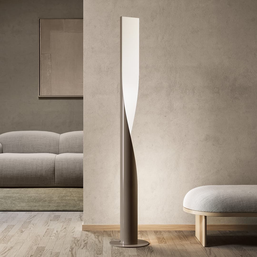 Evita LED-Stehleuchte, grau, Höhe 190 cm, dimmbar - kdln - Wohnzimmer - Design - Metall