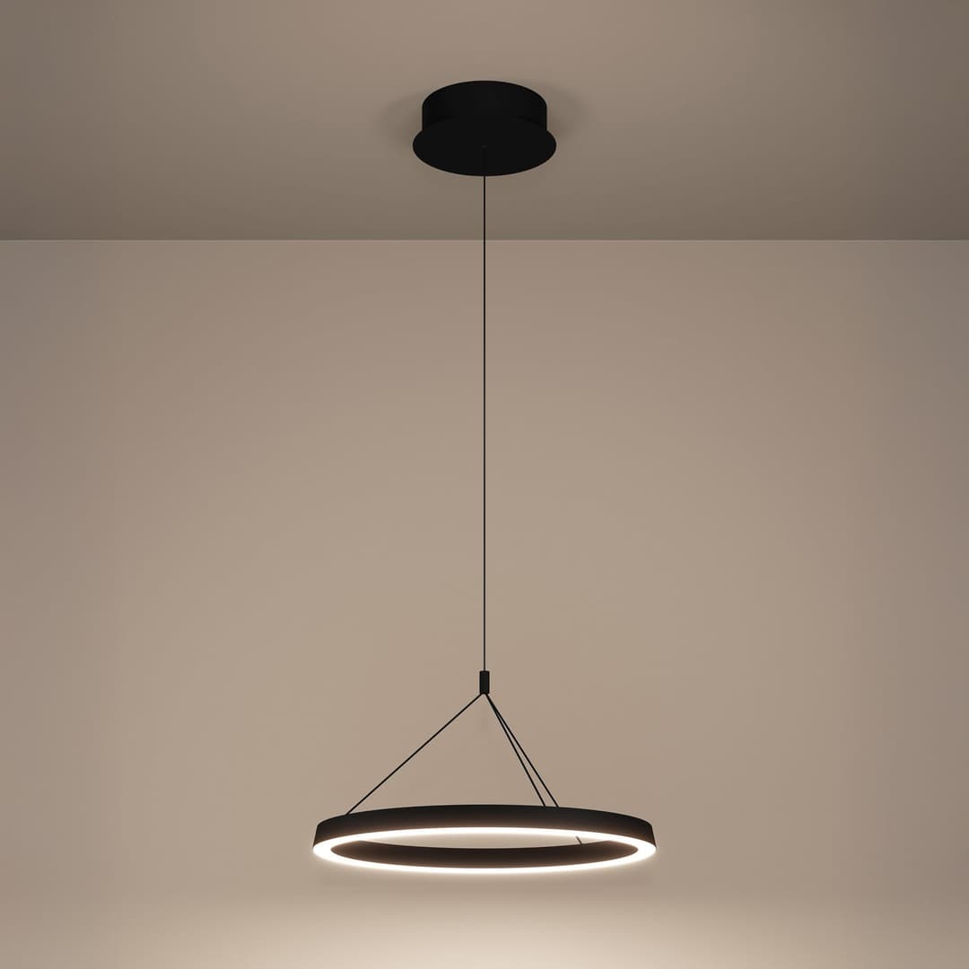 Canyamel LED-Hängelampe schwarz Ø 55 cm CCT - Stars of Light - Wohnzimmer - Modern - Aluminium - Einflammig