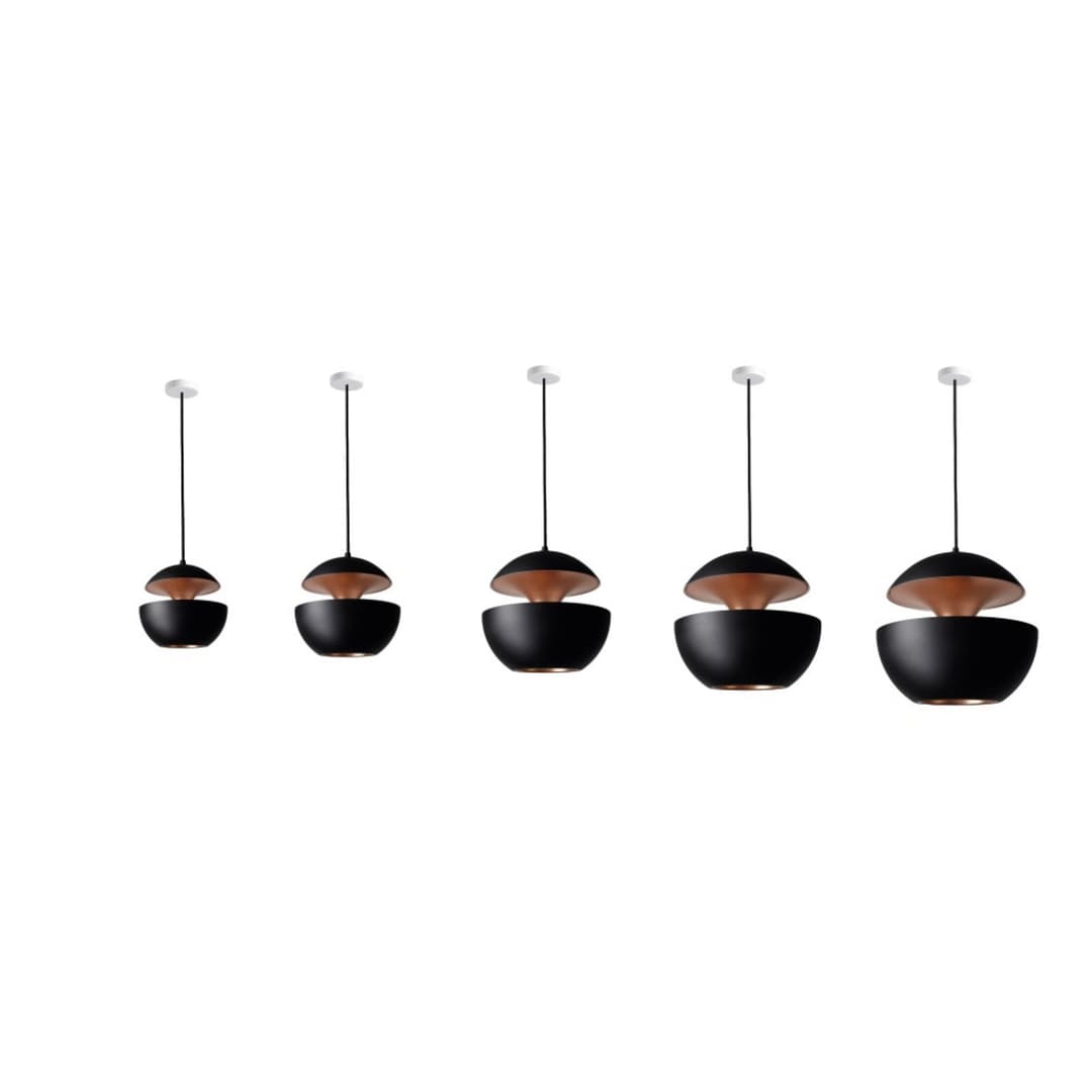 Here Comes The Sun Pendelleuchte Ø175 Schwarz/Kupfer - DCW - Wohnzimmer - Aluminium