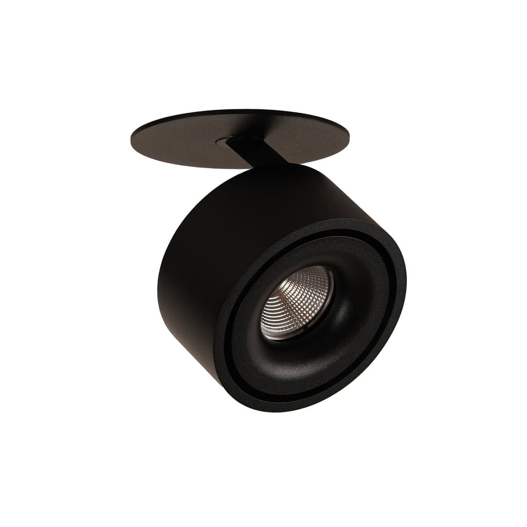 Braccio LED-Einbaulampe schwarz, Metall, Ø 10,2cm - Antidark - Schlafzimmer - Modern - Rund