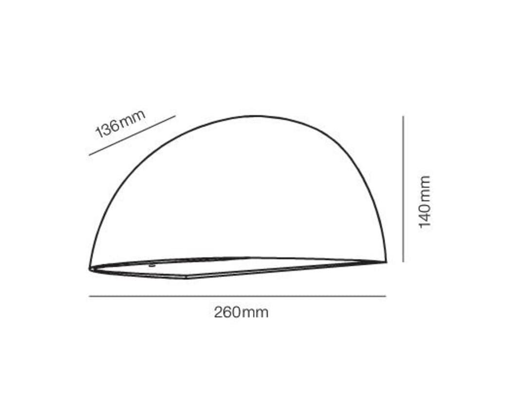 Rørhat LED Außenwandleuchte 10,5W Verzinkt - LIGHT-POINT - Terrasse - Metall