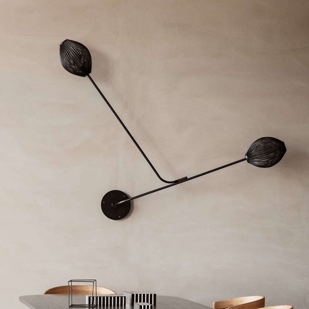 Satellite Wandleuchte Soft Black - GUBI - Wohnzimmer - Design - Metall - Mehrflammig