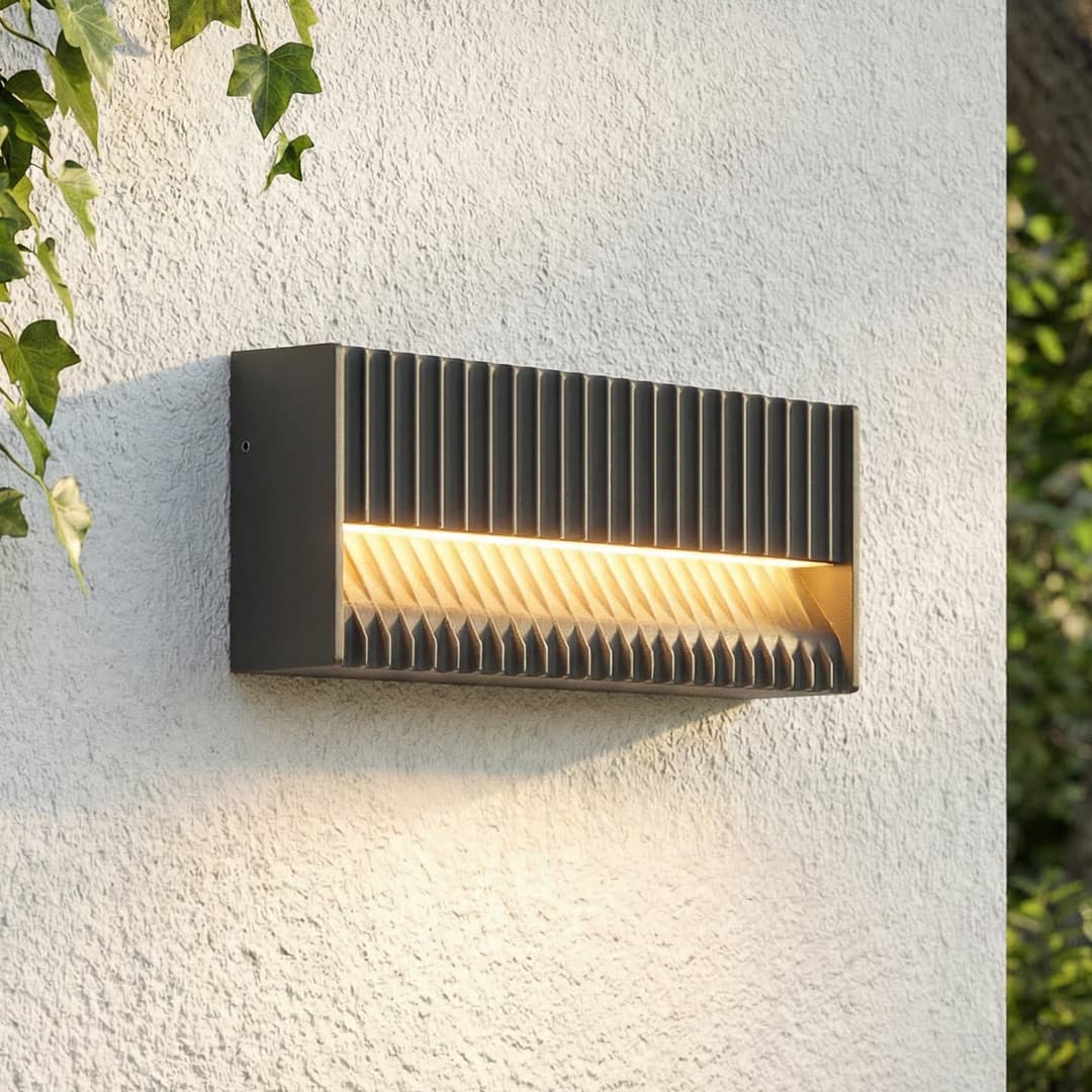 Tavion LED-Außenwandleuchte, anthrazit, 25 cm, IP65 - Lucande - Terrasse - Modern - Aluminium - Einflammig