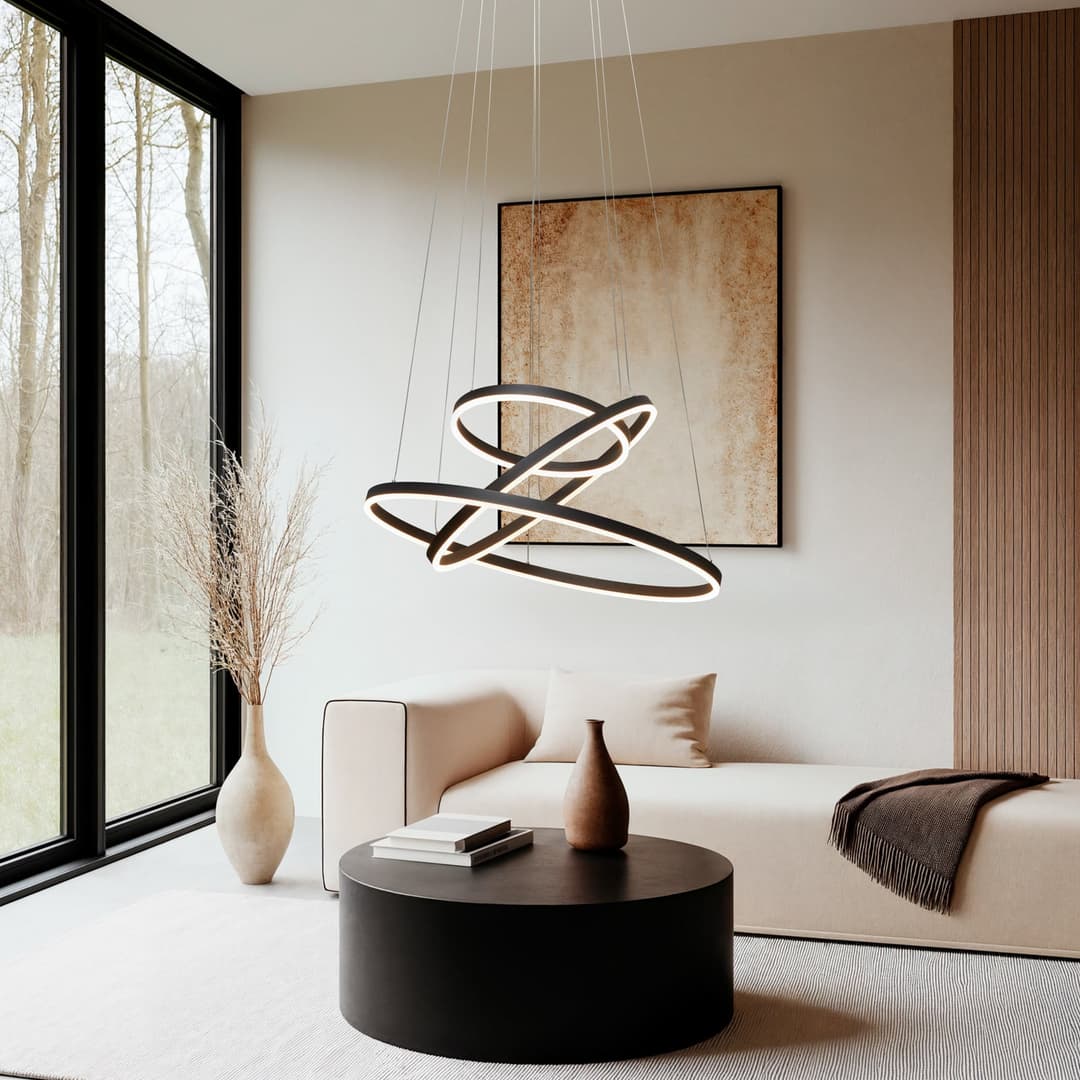 Albiona 3 Pendelleuchte Black/White - Arcchio - Wohnzimmer - Modern - Metall - Mehrflammig