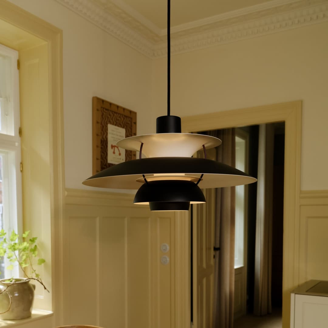 PH 5 300 Hängeleuchte Black Edition, 30 cm - Louis Poulsen - Wohnzimmer - Modern - Metall - Einflammig
