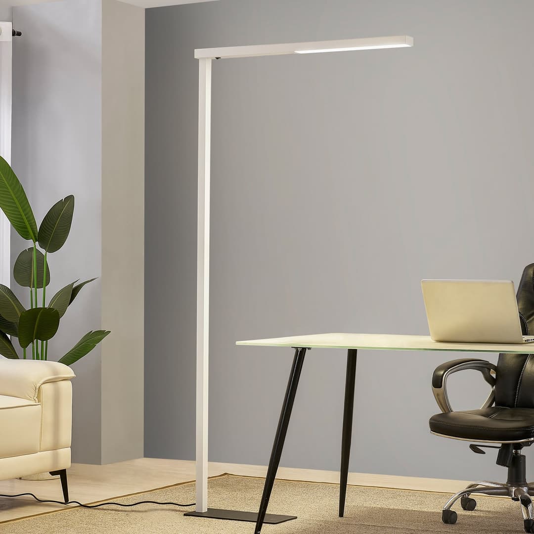 Tamilo Stehleuchte White/Black - Arcchio - Arbeitszimmer / Büro - Modern - Metall - Eckig